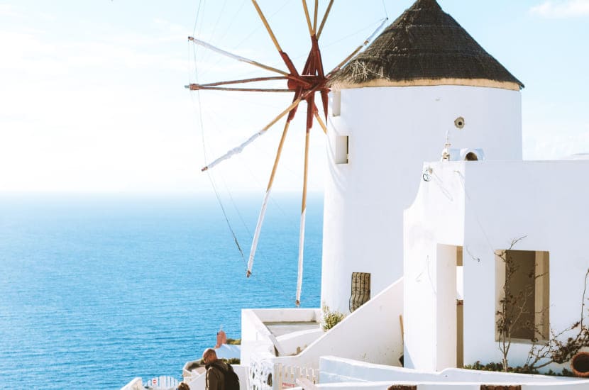 Santorini - temperatura całoroczna