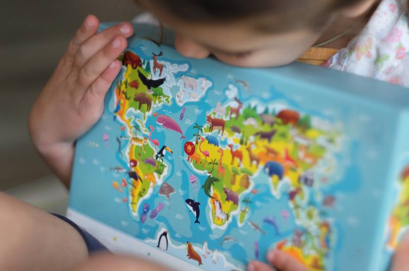 Mapa świata do pokoju dziecka
