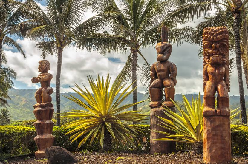 Rzeźby na Oahu